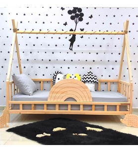 Markaawm Montessori Karyola Ahşap Çocuk Yatak Gökkuşağı Nirvana (Karışık)