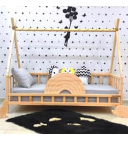 Markaawm Montessori Karyola Ahşap Çocuk Yatak Gökkuşağı Nirvana (Karışık)