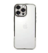 iPhone 16 Pro Kılıf Kamera Korumalı Lensli Silikon - Gümüş