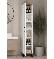 Doruk Banyo Dolabı – Kapaklı Çok Amaçlı Havlu ve Depolama Dolabı