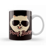 Poof Ball Pomeranian Pommy Pom Poland Toy Dog German Spitz Kupa Bardak Porselen