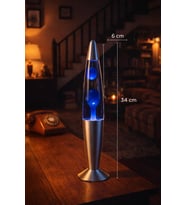 Lav Lambası 34,5 cm – Mavi Atmosfer Işığı, Dekoratif Gece Lambası, Konsept Lamba Aydınlatma (Çok Renkli)