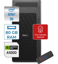 Dell Pro Max Tower T2 Ultra 7 265 80GB Ddr5 2tb SSD 8GB/A1000 Windows 11 Pro Masaüstü Iş Istasyonu FCT22502A1000P23 + Zettausb
