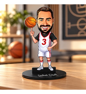Kişiye Özel Basketbol Tasarım Karikatür Biblo