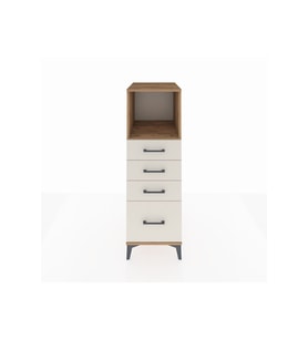 Kronos Dolap Tek Raflı 4 Çekmeceli 44x59x134 Çam-Aytaşı
