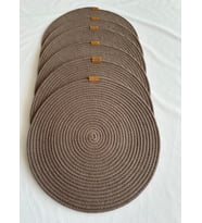 Yuvarlak Supla Amerikan Servis Sofra Altlığı, Masa Dekoru Kahverengi 33cm 6lı