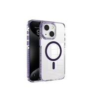 Apple iPhone 15 Uyumlu Kılıf M-safe Şarj Özellikli Airbagli Takılabilir Askı Aparatlı Zore Nana Kapak (Mor)