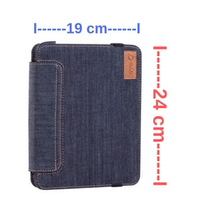 Üniversal 24 x 19 cm Ölçülerinde Kot Kumaşı Tablet Kılıfı