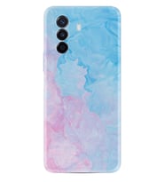 Huawei Nova Y70 Y90 Nova 9 SE  Kılıf Desemli Silikon Pink Blue Abstract 1385