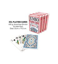 Oyun Kart 54 Oyun Büyük Boy Kağıt Destesi 400 gr Poker Oyun Kartı 2'li Set Star Jumbo İskambil Kağıt