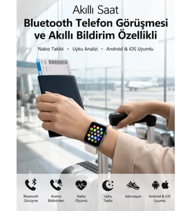 Dokunmatik Ekranı, Bluetooth Görüşme Desteği ve Akıllı Bildirim Özellikleriyle Teknolojiyi Bileğiniz