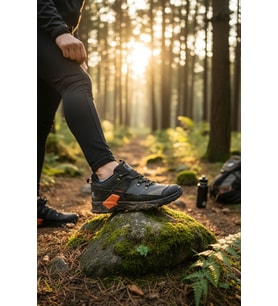 Enoch Erkek Siyah Su Geçirmez Outdoor Trekking ve Dağ Yürüyüş Ayakkabısı