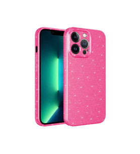 Apple iPhone 13 Pro Uyumlu Kılıf Kamera Korumalı Simli Lüks Zore Koton Kapak (K.Pembe)