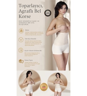 #AgraflıKorse Vücut Şekillendirici Toparlayıcı Sıkılaştırıcı Kadın Agraflı Bel Korse - 3 Adet