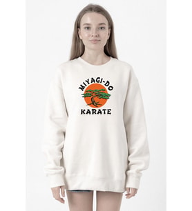 Cobra Kai Miyagi Do Karate Beyaz Kadın 2ip Sweatshirt