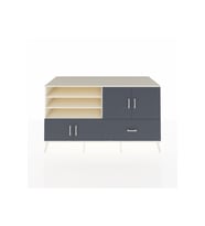 Kronos Konsol 5 Raflı Tek Çekmeceli 4 Kapaklı 176x59x99 Aytaşı-Antrasit