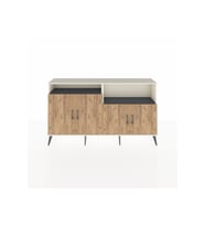 Arges Konsol 4 Raflı 4 Kapaklı 176x30x99 Aytaşı-Çam/Antrasit