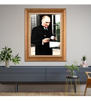 Altın Varaklı Paspartulu Çerçeveli Tablo rv1072