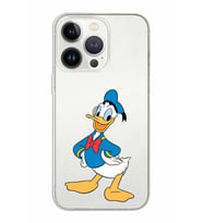 Apple iPhone 13 Pro Uyumlu Kapak Donald Duck Tasarımlı Şeffaf Silikon Kılıf