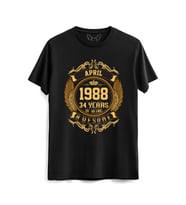 Vintage Gold Awesome Series April 1988 Siyah Tshirt