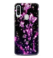 GM 20 Pro Kılıf HD Resim Baskılı Pembe Neon Kelebekler StKd -100