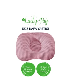 Kafa Yastığı Pembe Bebek Kafa Yastığı, Bebek Yastığı, Organik Pamuk Kumaş