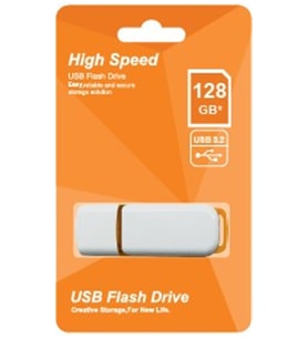 Elba 128GB Plastik Beyaz-Turuncu 3.2 USB Flash Bellek