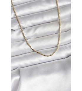 14K Gold Renk Kaplama Ezme Zincir Model CM Kadın Kolye - TJ-BKO10733