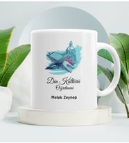 Din Kültürü Öğretmenine Hediye Kupa Bardak Beyaz