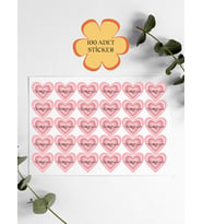 100 Adet Teşekkür Ederiz Stickers Paketleme Kargo Çıkartma PYT0KSTK139