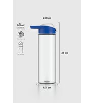 Renga Juno 630 ml Tritan Matara 911045 Füme-Sarı (Mavi Gri)