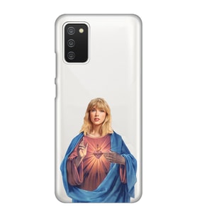 Samsung Galaxy A02S Uyumlu Taylor Swift Desenli Şeffaf Telefon Kılıfı