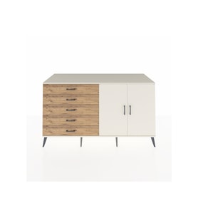 Kronos Konsol 2 Raflı 5 Çekmeceli 2 Kapaklı 176x59x99 Aytaşı-Aytaşı/Çam