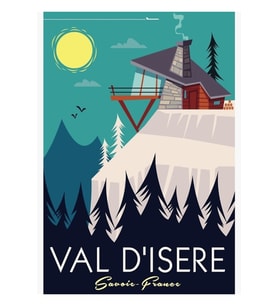 Val D'ısere Poster Tablo Ahşap Poster Dekoratif