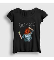 Presmono Kadın Siyah Grow Up Müzik Paramore T-Shirt 480423tt
