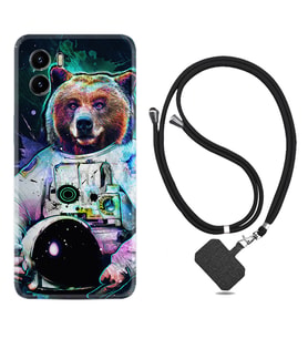 Vivo Y15S Y32 Y33S Y51 Y53S Kılıf Boyun Askılı Silikon Astronot Panda 1755