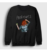 Presmono Unisex Siyah Grow Up Müzik Paramore Sweatshirt 480431tt