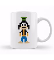 Goofy Pixel Character Kupa Bardak Porselen