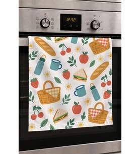 Valerine Life El Kurulama Havlusu 30x50cm Mutfak, Fırın için Pamuklu Emici Kır Sofrası