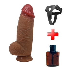 Lilitu Shop Belden Bağlamalı 22 cm Gerçekçi Kalın Dildo - Achille
