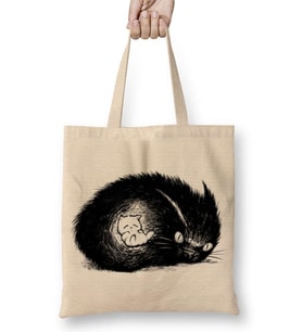 Cats Vigilante Kedi Bez Çanta Uzun Saplı