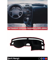 Mıtsubıshı Carısma Ekransız (1995-2005) 3d Torpido Koruma Kılıfı - Ön Göğüs Kaplama - Kırmızı Şerit