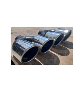 90 Mm Çiftli Egzoz Ucu Sağ Sol Takım ( Iki Adet) Uyumlu