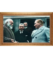EV İŞYERİ OFİS İÇİN ALTIN ÇERÇEVELİ PASPARTULU TABLO S398