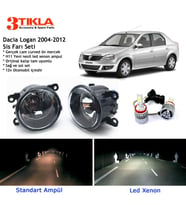 Dacia Logan Sedan 2004-2012 Beyaz Led Xenon Sis Farı Seti