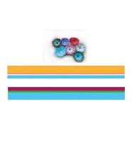 Koyu Sarı - Mavi / Mürdüm - mavi Renk Geçişli, Çizgili Quilling Kağıdı