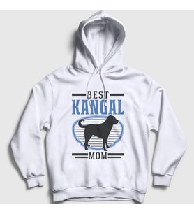 Presmono Unisex Beyaz Kangal Annesi Mom Dog Hediye Kapüşonlu Sweatshirt 538750tt