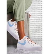 Nike Court Royale Ac Leather White Sneaker Hakiki Deri Günlük Spor Ayakkabı Beyaz Mavi