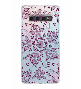 Samsung Galaxy S10  Kamera Korumalı Kapak Nostalji Desen Tasarımlı  Şeffaf  Kılıf