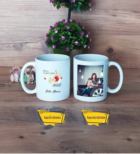 Anneye Hediye Kupa Bardak Beyaz Fotoğraflı Anneler Günü Hediyesi